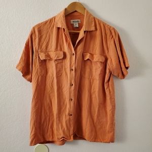 Orange Button Down